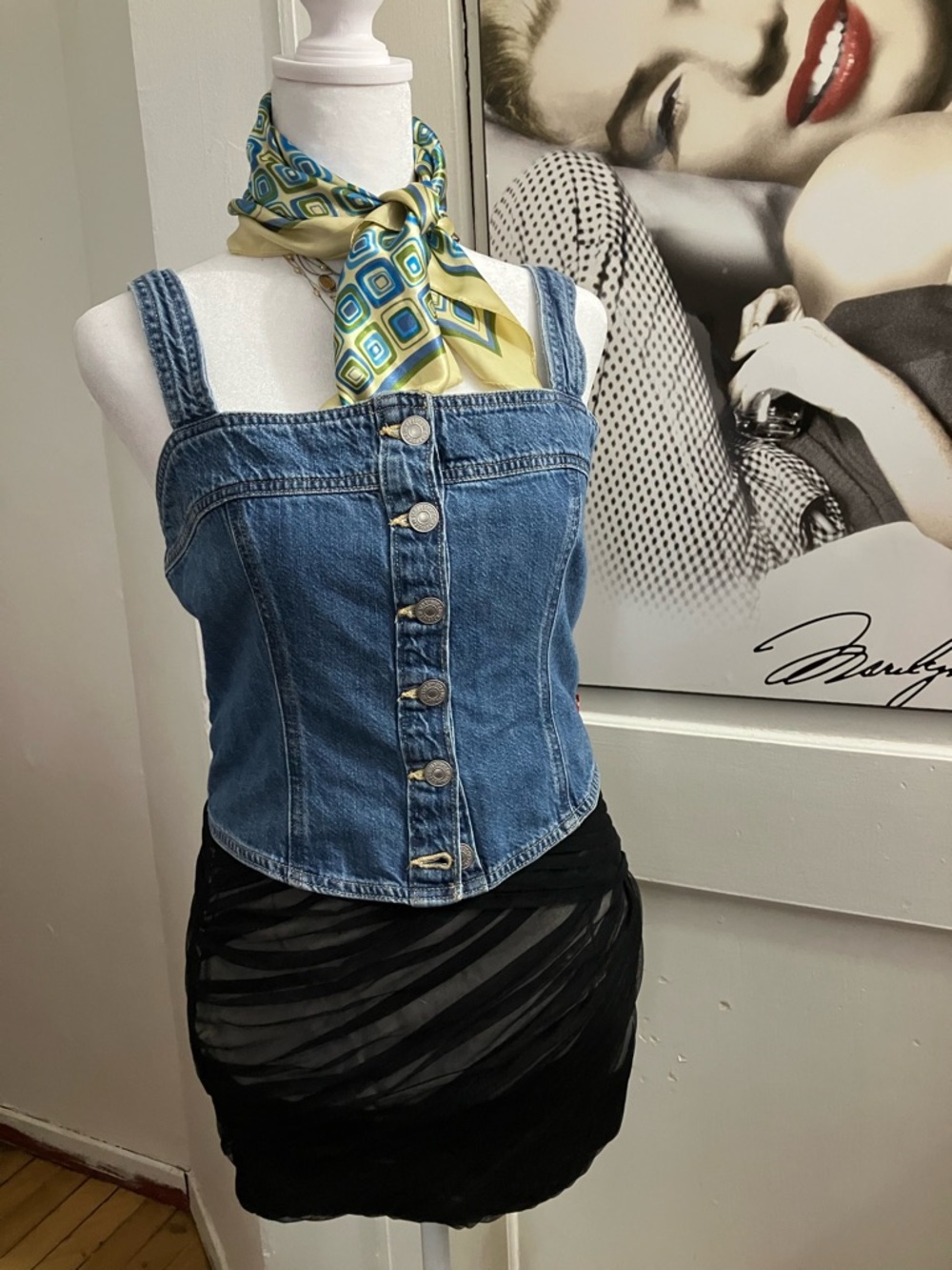 Levis Drea Blue Denim Women's top NWT